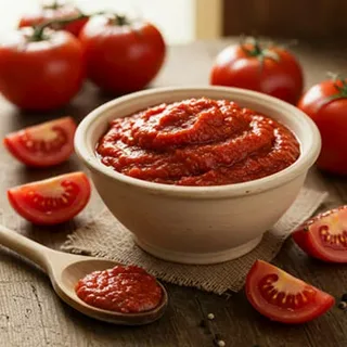 تصویر 1 از رب گوجه فرنگی روژین تولید شده از گوجه‌ های تازه و رسیده